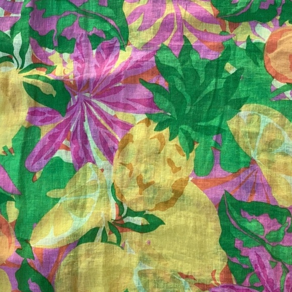 C&C CALIFORNIA NWT WOMENS SUMMER DRESS SWIM COVER UP BRIGHT TROPICAL LINEN MED - Picture 5 of 8